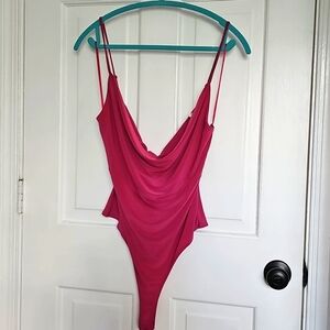 Meraki Drop Front Bodysuit with a tie in the back Size XL